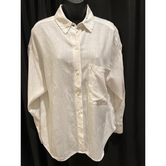 Abercrombie & Fitch oversized white Blouse S - Picture 1 of 4